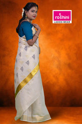 blue-print-kerala-cream-colour-sarees-online